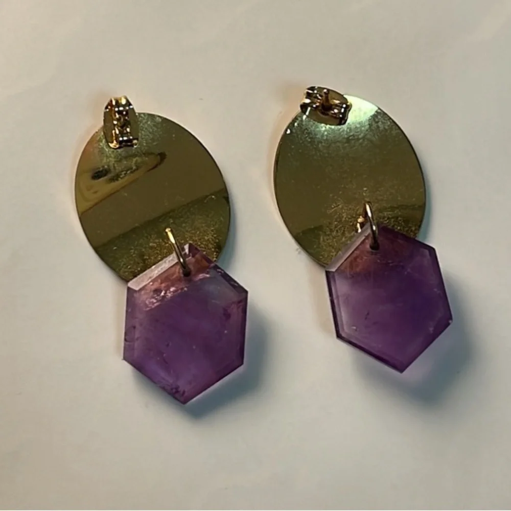 💜 Luna Norte Amethyst Statement Earrings